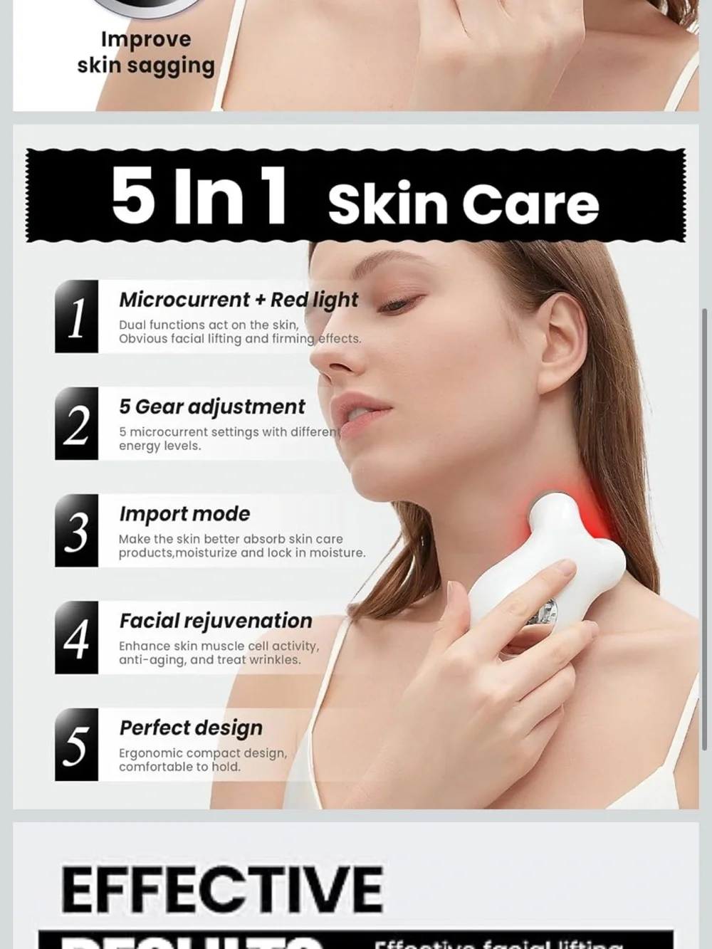 NWB Hunvva Microcurrent Facial Device,Latest Red Light Technology